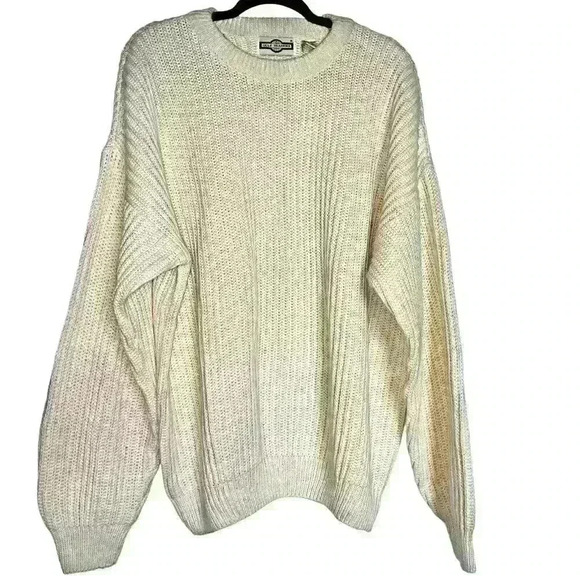 Vtg Gulf Traders Sz XL Chunky Knit Pullover‎ Sweater Cozy Cabincore - Picture 1 of 13
